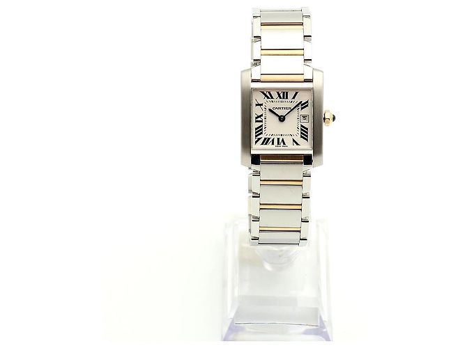 Reloj Cartier Tank Française Medium Combi Unisex Dorado - vista 4