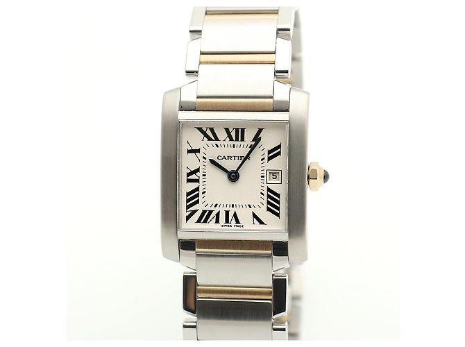 Reloj Cartier Tank Française Medium Combi Unisex Dorado - vista 9