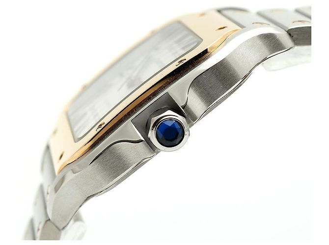 Cartier Relógio Santos Medium Masculino com Pulseira Extra e Caixa de Garantia Multicor - vista 12