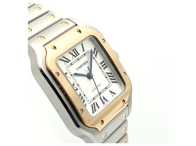 Cartier Relógio Santos Medium Masculino com Pulseira Extra e Caixa de Garantia Multicor - vista 13