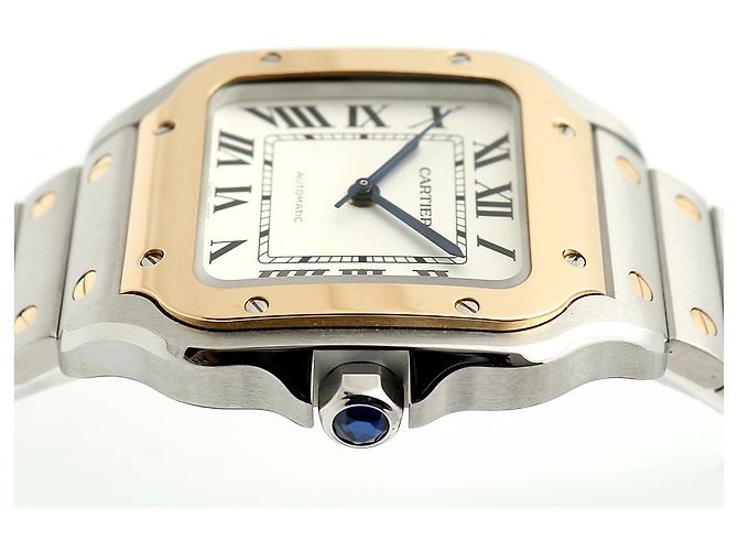 Cartier Relógio Santos Medium Masculino com Pulseira Extra e Caixa de Garantia Multicor - vista 14