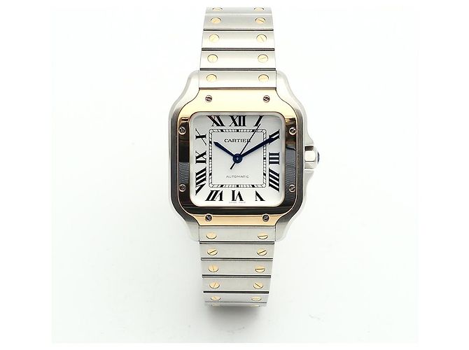 Cartier Relógio Santos Medium Masculino com Pulseira Extra e Caixa de Garantia Multicor - vista 16