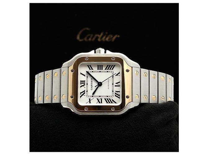 Cartier Relógio Santos Medium Masculino com Pulseira Extra e Caixa de Garantia Multicor - vista 2
