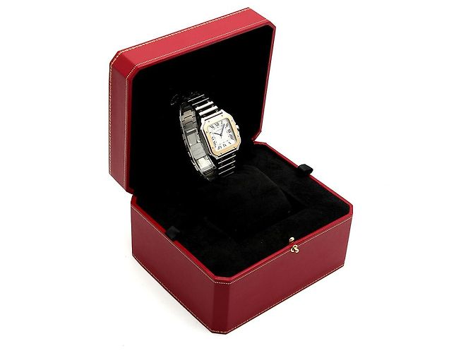 Cartier Relógio Santos Medium Masculino com Pulseira Extra e Caixa de Garantia Multicor - vista 25
