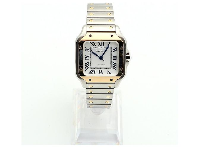 Cartier Relógio Santos Medium Masculino com Pulseira Extra e Caixa de Garantia Multicor - vista 5