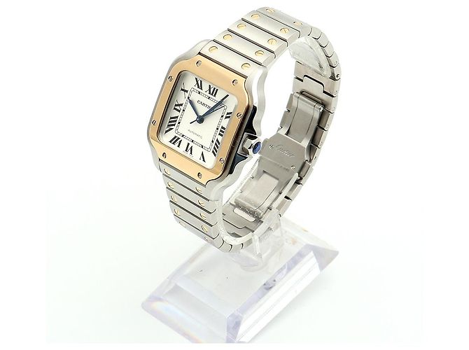 Cartier Relógio Santos Medium Masculino com Pulseira Extra e Caixa de Garantia Multicor - vista 6