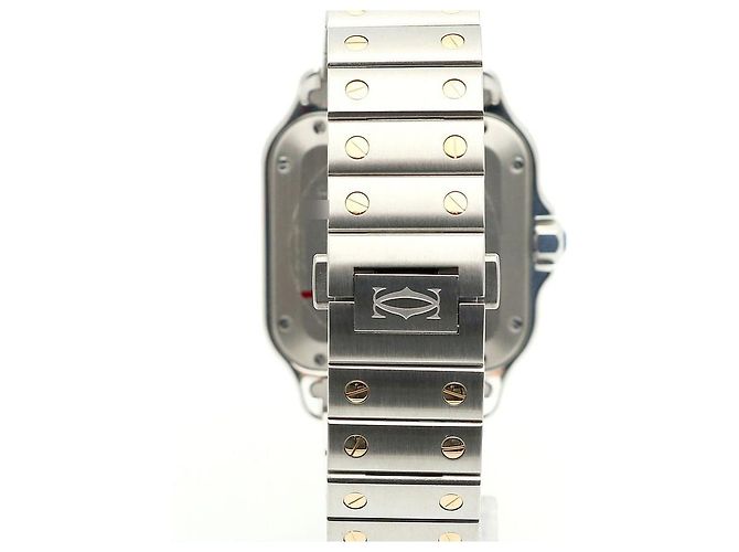 Cartier Relógio Santos Medium Masculino com Pulseira Extra e Caixa de Garantia Multicor - vista 9