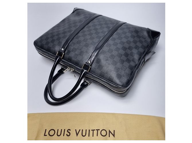 Louis Vuitton Porte-documents Damier Graphite Marron - vue 10