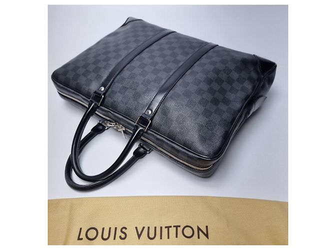 Louis Vuitton Porte-documents Damier Graphite Marron - vue 11