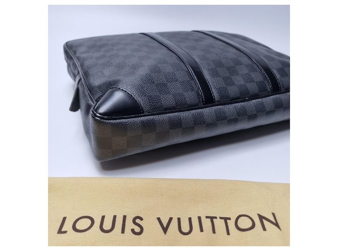 Louis Vuitton Porte-documents Damier Graphite Marron - vue 13
