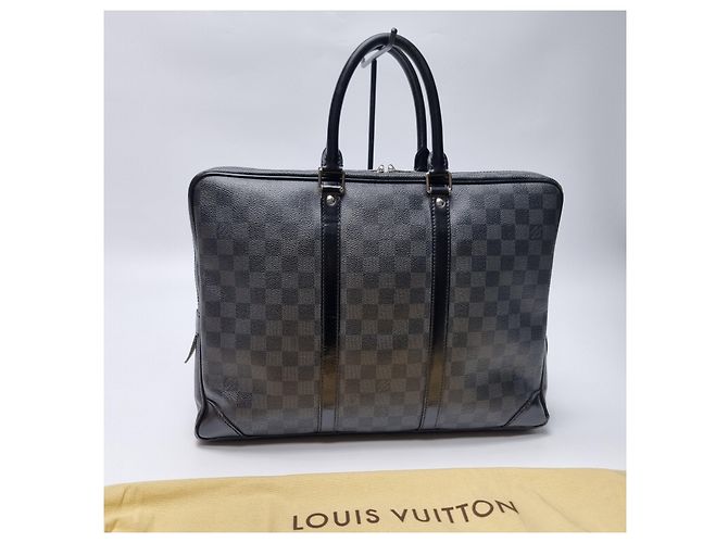 Louis Vuitton Porte-documents Damier Graphite Marron - vue 4