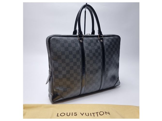 Louis Vuitton Porte-documents Damier Graphite Marron - vue 5