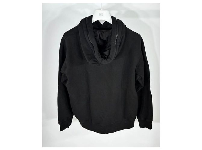 Moncler Sudadera con capucha Genius Collection para hombre con bolsillo y logotipo bordado grande Negro - vista 5