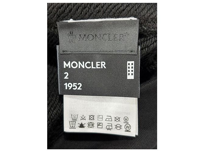 Moncler Sudadera con capucha Genius Collection para hombre con bolsillo y logotipo bordado grande Negro - vista 8