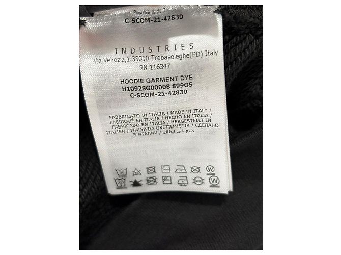 Moncler Sudadera con capucha Genius Collection para hombre con bolsillo y logotipo bordado grande Negro - vista 9
