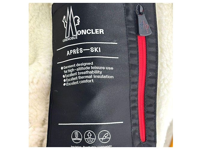 Moncler Casaco de lã xadrez de comprimento médio para mulher VANAY Authentic Multicor - vista 7