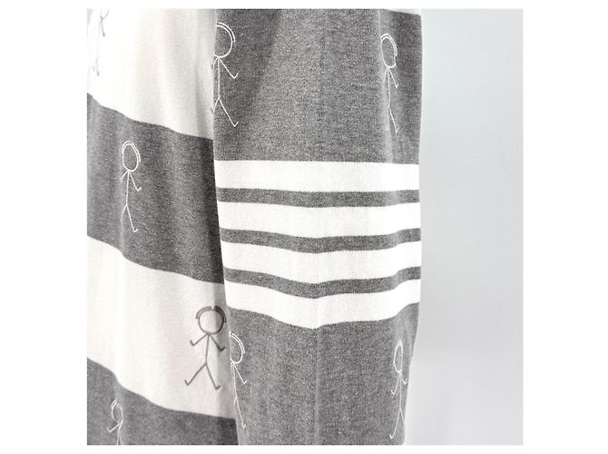 Thom Browne Langarm-Poloshirt mit diagonalen Streifen Braun - Ansicht 9