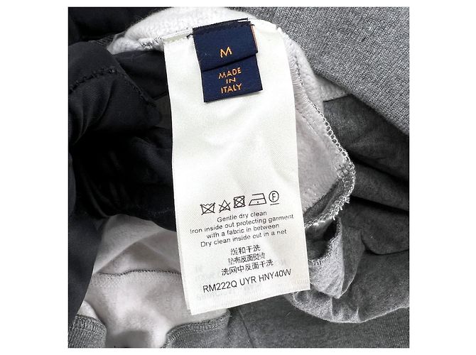 Louis Vuitton Kapuzenpullover mit Langarm und kreisförmigem Monogramm Grau Braun - Ansicht 5