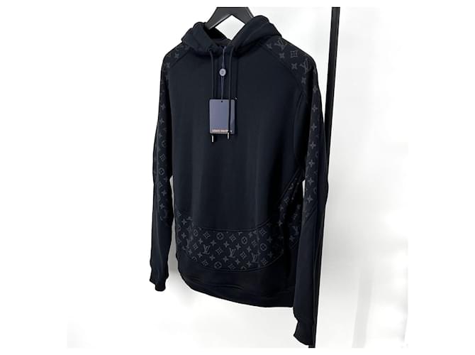 Louis Vuitton Kapuzenpullover mit langen Ärmeln Circle Monogram Schwarz - Ansicht 2