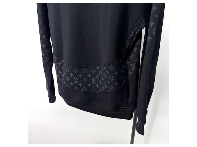 Louis Vuitton Kapuzenpullover mit langen Ärmeln Circle Monogram Schwarz - Ansicht 5