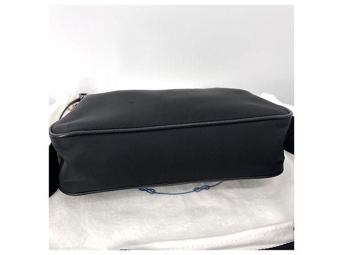 Prada Borsa Hobo Multi Tessuto in Nylon Crossbody Nero - vista 8