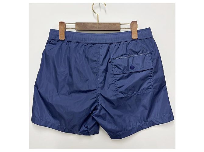 Moncler Pantaloncini da bagno con patch logo blu - vista 11