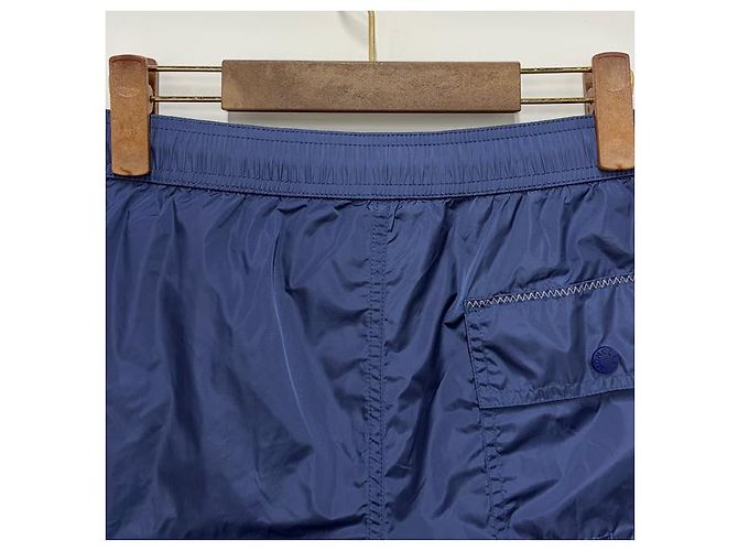 Moncler Pantaloncini da bagno con patch logo blu - vista 14