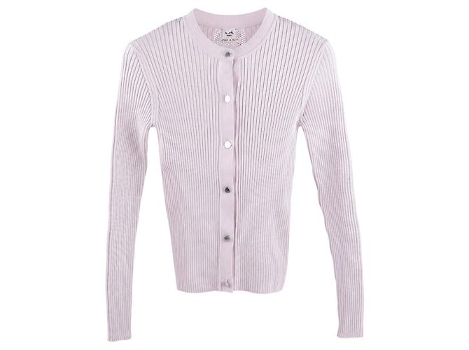 Hermès Cárdigan con botones para mujer Rosa - vista 3