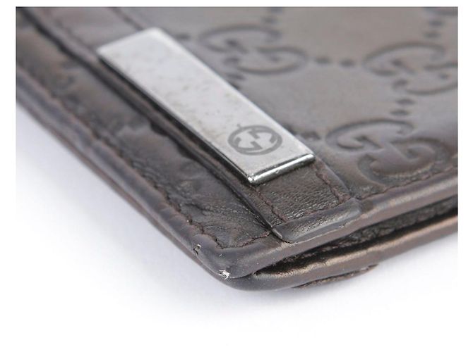 Gucci Dark Brown Sima Leather Bifold Wallet - view 11