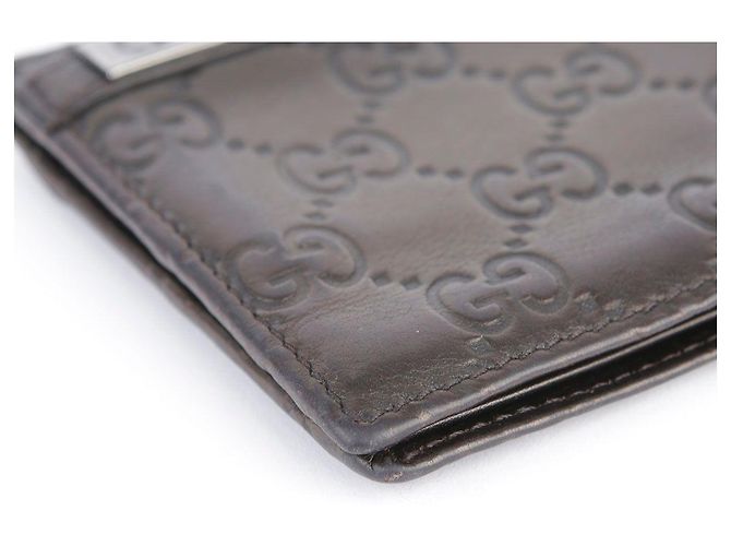 Gucci Dark Brown Sima Leather Bifold Wallet - view 12