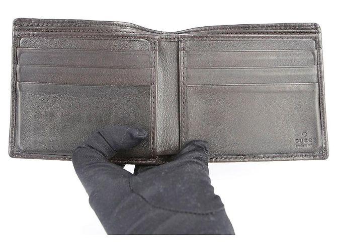 Gucci Dark Brown Sima Leather Bifold Wallet - view 19