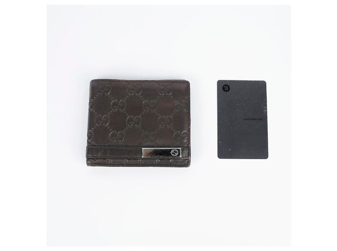 Gucci Dark Brown Sima Leather Bifold Wallet - view 21