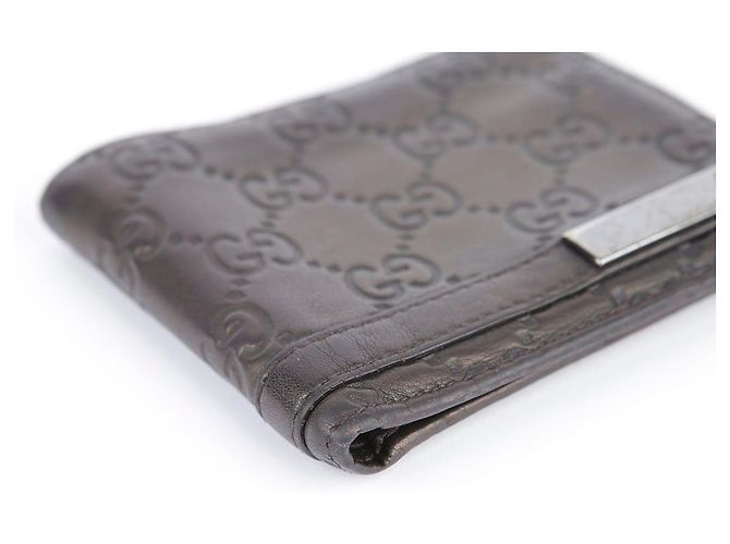 Gucci Dark Brown Sima Leather Bifold Wallet - view 9