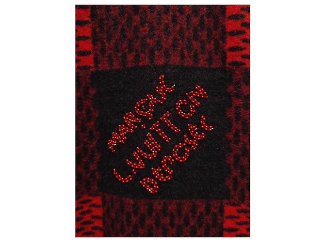 Louis Vuitton Giacca Varsity Damier Nero e Rosso - vista 4