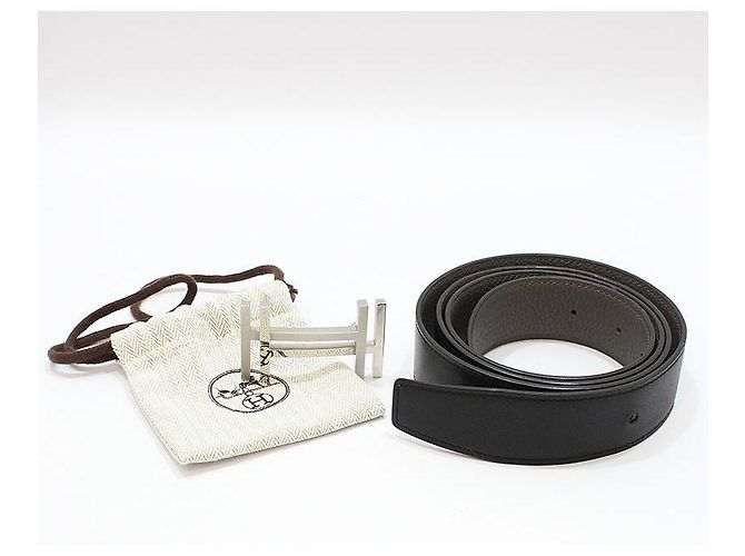 Hermès au Carre Reversible Dual-Sided Belt Brown - view 2