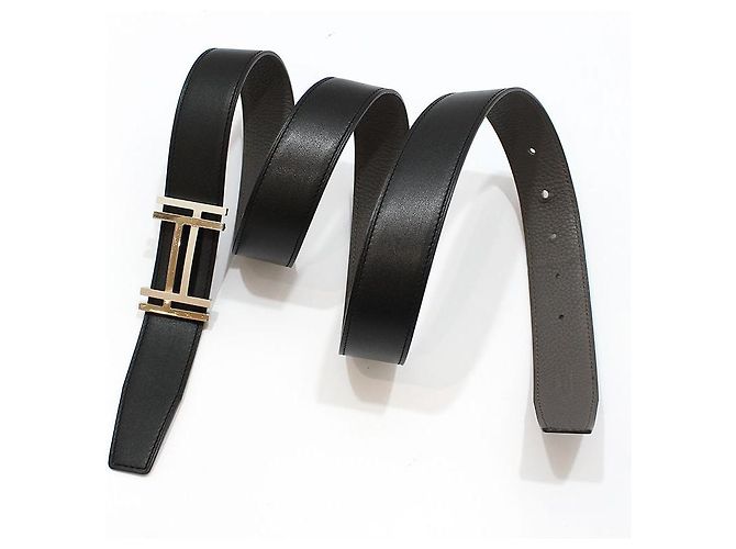 Hermès au Carre Reversible Dual-Sided Belt Brown - view 3