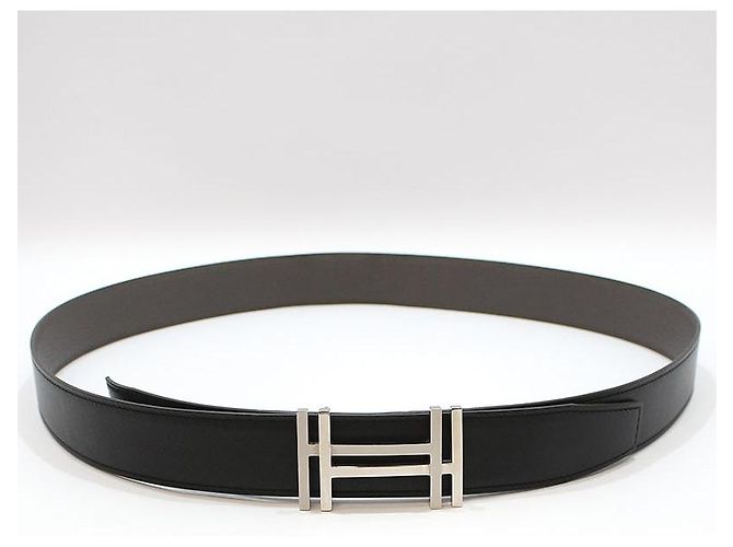 Hermès au Carre Reversible Dual-Sided Belt Brown - view 4