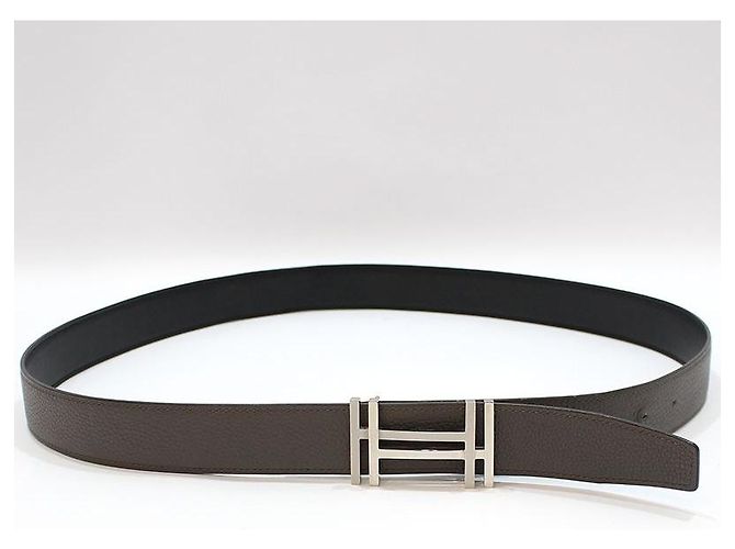 Hermès au Carre Reversible Dual-Sided Belt Brown - view 5
