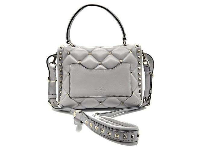 Valentino Borsa a mano e a spalla Candy Stud Top Handle Argento - vista 3