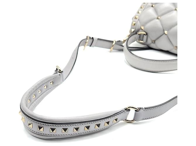 Valentino Borsa a mano e a spalla Candy Stud Top Handle Argento - vista 5