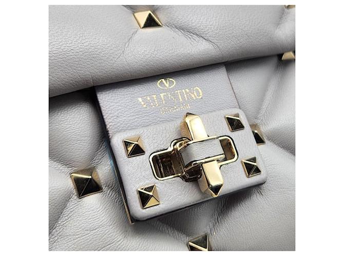 Valentino Borsa a mano e a spalla Candy Stud Top Handle Argento - vista 8