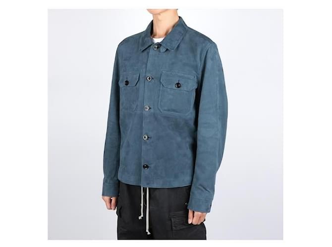 Tom Ford Lightweight Suede Jacket Blue - view 10