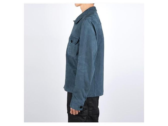 Tom Ford Lightweight Suede Jacket Blue - view 11