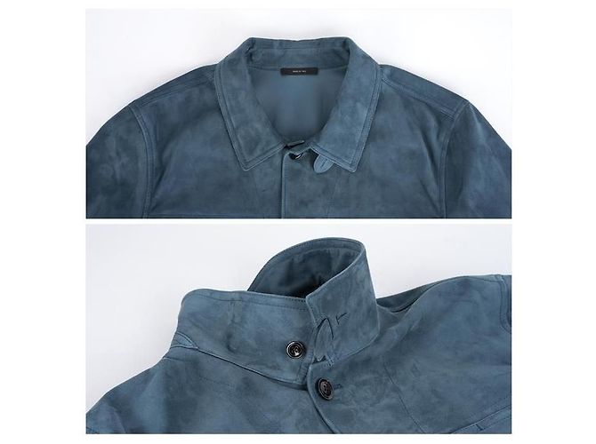Tom Ford Lightweight Suede Jacket Blue - view 13