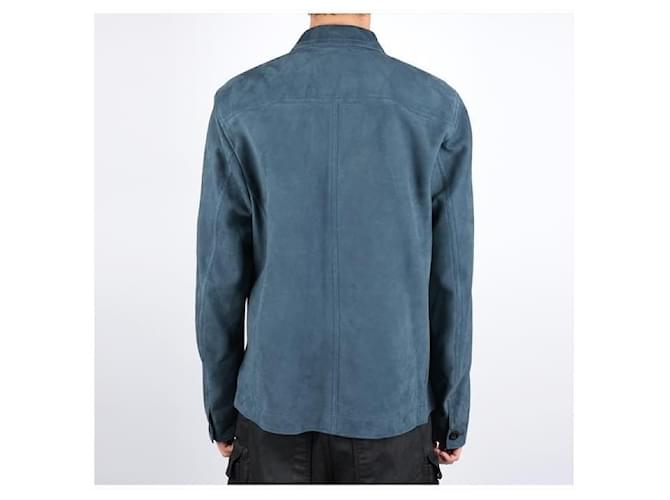 Tom Ford Lightweight Suede Jacket Blue - view 4