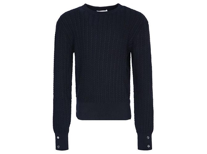 Thom Browne Maglione a trecce classico Nero - vista 3