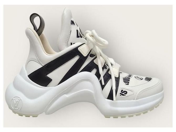 Louis Vuitton Sneakers Archlight in pelle bianca con scritte LV Bianco - vista 2