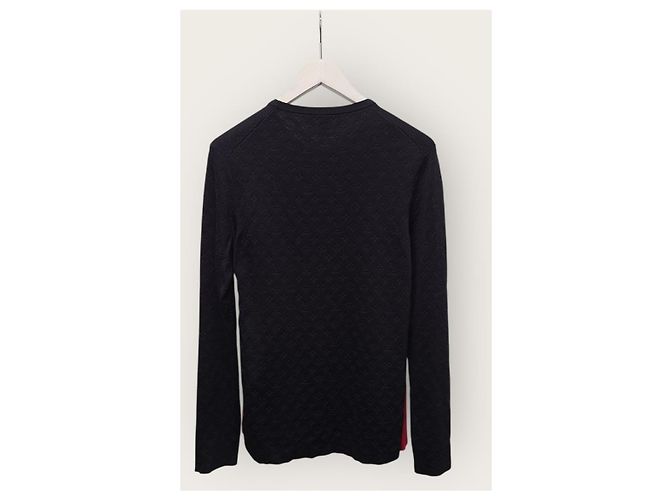 Louis Vuitton Black Monogram Embossed Gold Chain Pullover Knit - view 4