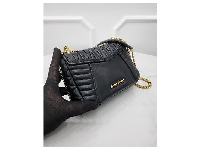 Miu Miu Borsa a Spalla Matelassé Napa Chain Flap Multicolore - vista 3