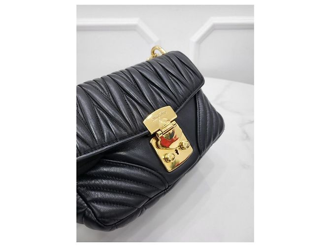 Miu Miu Borsa a Spalla Matelassé Napa Chain Flap Multicolore - vista 6